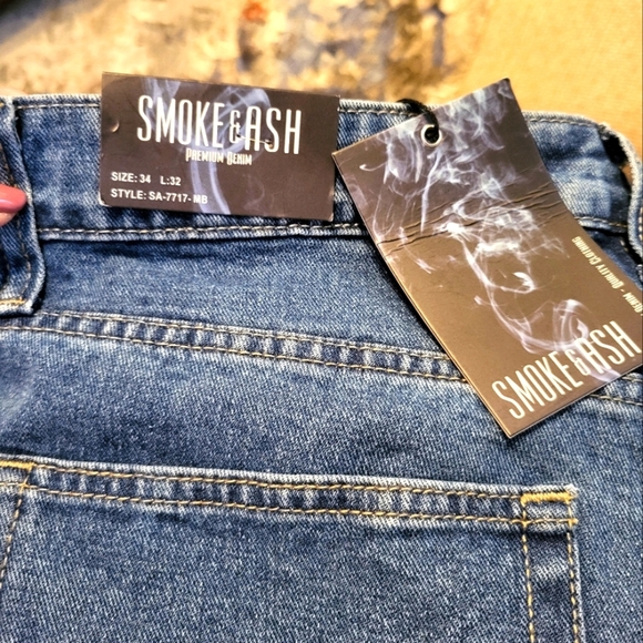 NWT SMOKE & ASH Men's jeans 34×32 style SA 7717-MD - Picture 1 of 16